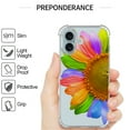 thumbnail image 3 of CoverON Phone Design For Apple iPhone 16 Plus / iPhone 16+ Case, Clear Flexible Soft Rubber Slim TPU Cover, SunFlower, 3 of 8