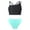 Black&Light Blue Green, variant on Zaldita Kids Girls Two Piece Swimsuit Tankini Wetsuit Rash Guard Cami and Brief Panties Trunks Set Black&Lily 10