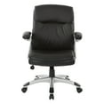 thumbnail image 5 of Executive Low Back Chair in Black Bonded Leather with Silver Accents, 5 of 5