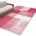 thumbnail image 2 of Area Rug for Living Room, Pink Geometric Non-Slip Indoor Large Carpet for Bedroom/Dining Room, Watercolor Ombre Modern Abstract Art Washable Low-Profile Rectangle Floor Mat Runner Rugs - 3 x 5 Ft, 2 of 7