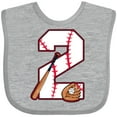 thumbnail image 3 of Inktastic Baseball Second Birthday- Two Years Old Boys or Girls Baby Bib, 3 of 4