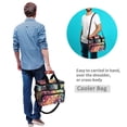 thumbnail image 4 of FORMRS Insulated Cooler Bag 24 Cans Capacity Soft Leakproof Lunch Box with Side Pockets, Green Colorful Circles, 4 of 7