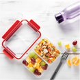 thumbnail image 4 of LocknLock - Ensemble de 2 Contenants en Plastique Divisés EasyLunch, Capacité de 473 ml, Rouge, 4 of 4