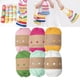 thumbnail image 1 of Hilo de tejer perfecl 6 uds Grueso decoración posavasos cama para mascotas cestas elásticas suaves 3M artesanía crochet camiseta, 1 of 8