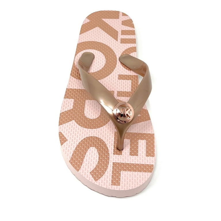 Michael Kors MK Logo Branded PVC Jet Set Women's Flip Flops, Powder Blush,  8M - Walmart.com