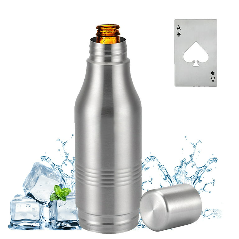 12 OZ Stainless Steel Beer Bottle Cold Keeper Can/Bottle Holder Double Wall  Vacuum Insulated Beer Bottle Cooler Bar Accessories - AliExpress