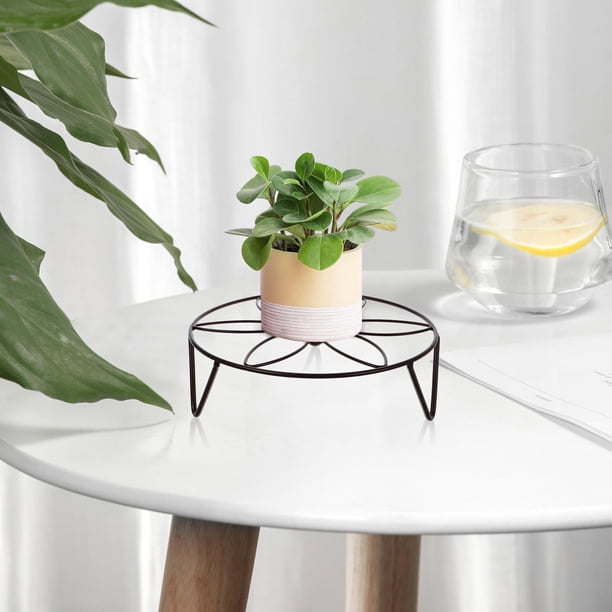 unbranded 3Ud Soporte De Macetas De Hierro Negro Para Exhibir Plantas En , Jardín Y Cocina