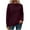 Wine, variant on Darzheoy Womens Tops Pullover Round Neck Long Sleeve Fall Winter Versatile Casual Sweatshirts Hoodless Loose Solid Color Blouses