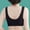 Black, variant on Women Front Closure Bras, Wireless Cotton Breathable No Underwire Full Coverage Push Up Bra for Older Women Plus Size Daily Wear Comfort Fit