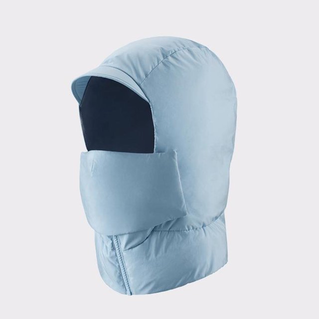 Pasamontañas térmico Bandana Protección del cuello a prueba de esquí facial extraíble para Ciclismo Esquí Azul Soledad Gorro pasamontañas