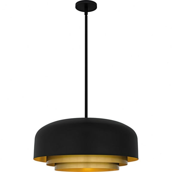 FRK2822MBK Quoizel Lighting Frankie - 4 Light Pendant-11.5 Inch Tall and 22 Inch Wide
