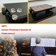Piano Pedal Extender for kids,Pedal Plus Height Adjustable 1.5” to 5.4” Suitable for Childrens,Portable 0.92lb (Black, Piano Pedal Extender & Foot Rest)