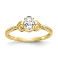thumbnail image 1 of 10K Yellow Gold White Topaz Diamond Ring, 1 of 2