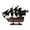 Black, variant on HANDCRAFTED NAUTICAL D√âCOR Wooden Calico Jacks The William White Sails Limited Model Pirate Ship 12"