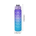 thumbnail image 3 of Guodhu Motivational Time-Marked Water Bottle with Flip-Top Lid, 750ml Reusable Plastic Sports Cup for Gym Hiking, One-Button Portable Travel Hydration Tracker(Multicolor K), 3 of 6