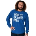 thumbnail image 5 of Worlds Okayest Grandpa Dad Father Day Men's Long Sleeve Tee T Shirt Brisco Brands S, 5 of 5