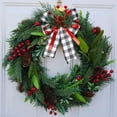 thumbnail image 7 of DAMAI 2 Pcs Christmas Bows Buffalo Plaid Bow Wreath Ribbon with Pine Cones Buffalo Check Bow for Home Indoor Outdoor, Ornament Bow for Crafts, Wedding and Party Decor, 7 of 7