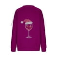 thumbnail image 3 of Oplxuo Ugly Sweaters for Women Christmas Graphic Oversized Sweatshirts Fleece Funny Pullover Party Holiday Tops with Bows, 3 of 4