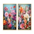 thumbnail image 2 of Designart "Mountain Spring Celebration of Wildflowers III" Wildflowers Framed Wall Art Set Of 2 - Traditional Pink Gallery Wall Frame Set For Home Decor, 2 of 6