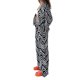 thumbnail image 3 of Sunloudy - Traje de 2 uds para mujer, estampado de rayas diagonales, manga larga, camisa con cuello vuelto de un solo pecho + pantalones largos con cintura elástica Sunloudy  moda, 3 of 8