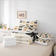 thumbnail image 6 of Homewish Lovely Bow Knot 7-Piece Twin Bedding Sets,Cheetah Pattern Bowtie Bedding Comforter Set,Black Brown Sheet Sets For Girl Kids,Microfiber Bedroom Decor Reversible, 6 of 8
