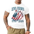 thumbnail image 5 of Havenx Men's 250 Years Of American Independence T-Shirt Crew Neck Short Sleeve Shirts American Flag Design Fun Graphic T-Shirts Patriotic We the People 1776 Workout Top,White 2XL, 5 of 6