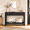Black-3 drawers, variant on Aiho Console Table 39" With Drawers, Wood Entryway Table Hallway Table with Outlets & USB Ports, Sofa Table for Living Room, Foyer and Corridor - Black