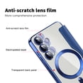 thumbnail image 3 of Allytech Wallet Case for Samsung Galaxy S23 FE with Card Slots & Lens Protector, Compatible with MagSafe, Slim Shockproof Anti-Scratch Clear Back Panel [RFID Blocking] Case - Darkblue, 3 of 8