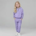 thumbnail image 6 of Abcomgle Boys 2 Piece Outfits Size 14-16 Fleece Half Zip Long Sleeve Sweatshirts and Athletic Jogger Winter Boys Tracksuit,7-8 Years,Light Purple, 6 of 9