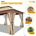 thumbnail image 3 of SANOPY 12x20 Outdoor Gazebo Heavy Duty Patio Gazebo Canopy with Nettings & Curtains Gazebo Tent with Metal Steel Gazebo Pavilions for Patio, Party, Backyard, Deck, Garden, Tailgate, 3 of 10