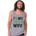thumbnail image 3 of St Patricks Day I Love My Irish Wife Mens Big & Tall Graphic Tank Top Brisco Brands 3X, 3 of 5