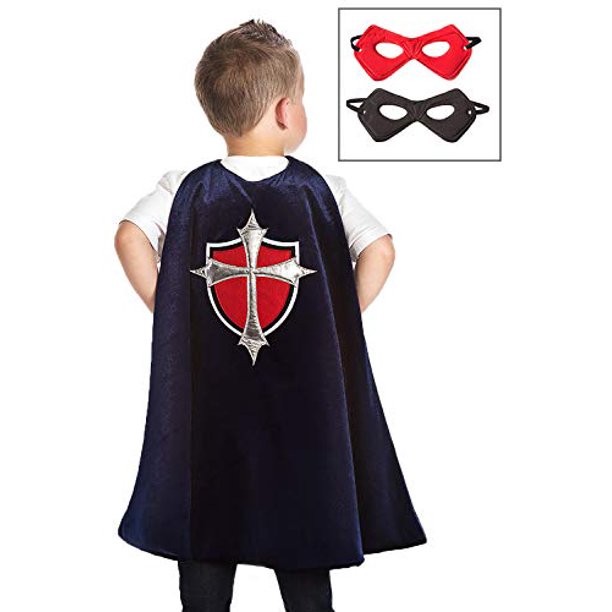 Little Adventures Super Hero Cape & Mask Set Costumes Age 38 (Blue