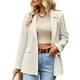 thumbnail image 2 of Chaqueta de traje de manga larga, chaqueta de traje con cuello vuelto para mujer, chaqueta de oficina con un solo botón, muy recomendable, 2 of 6