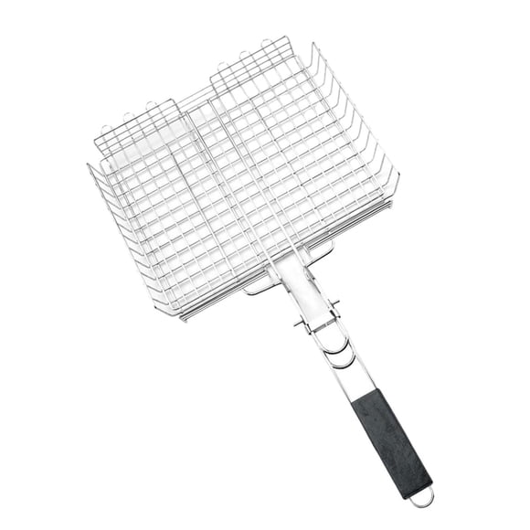 Cesta para Parrilla Perfecl Doble Capa Portátil Herramienta de Cocina para Acampar 55 cm x 31 cm x 5,5 cm