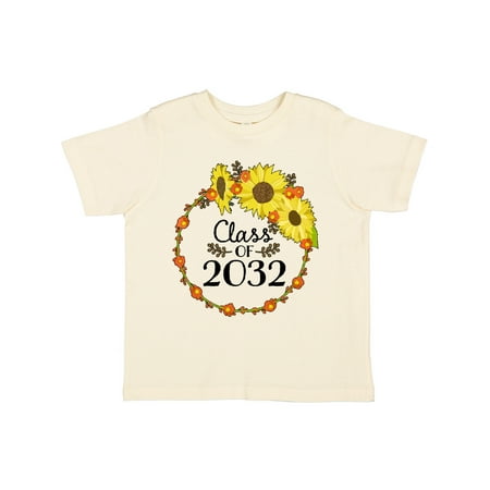 

Inktastic Class of 2032 Sunflower Wreath Gift Toddler Boy or Toddler Girl T-Shirt