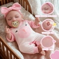 thumbnail image 3 of Muñeca Reborn JIZHI de 30 cm, cuerpo suave, realista, con accesorio, 3 of 8