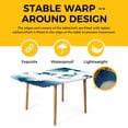 thumbnail image 4 of Navy Blue Fish Table Cloths for 4 Foot Rectangle Tables, Nautical Coastal Summer Ocean Modern Art Patio Waterproof Elastic Fitted Tablecloths, Washable Rectangular Table Cover for Camping, 4 of 8