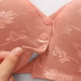 thumbnail image 4 of Fgnfyis Women's Solid Color Lace Pattern Front Buckle Non Underwire Tank Top Bra Everyday Wear Bras Pink 52, 4 of 7