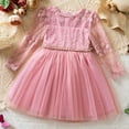 thumbnail image 4 of NAISIBABY Toddler Girls Dresses, Long Sleeve Floral Embroidered Lace Cute Tulle Party Princess Dresses Pink 2T, 4 of 9