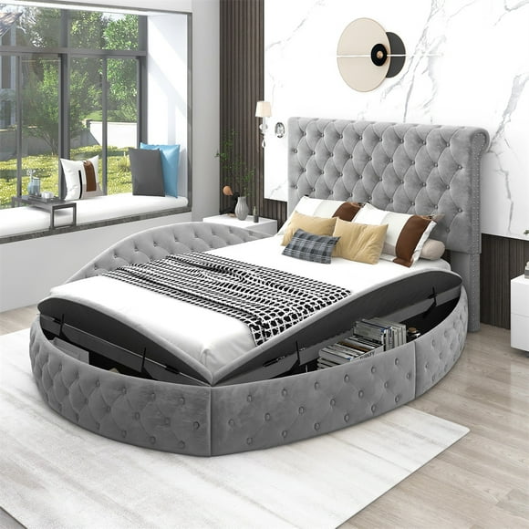 Modern Round Beds, Round Bed Frame Queen