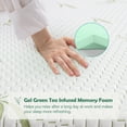 thumbnail image 2 of Vyfipt 8" Green Tea Gel Memory Foam Mattress with Bamboo Cover Made in USA, Medium Firm, Twin XL Size, 2 of 11
