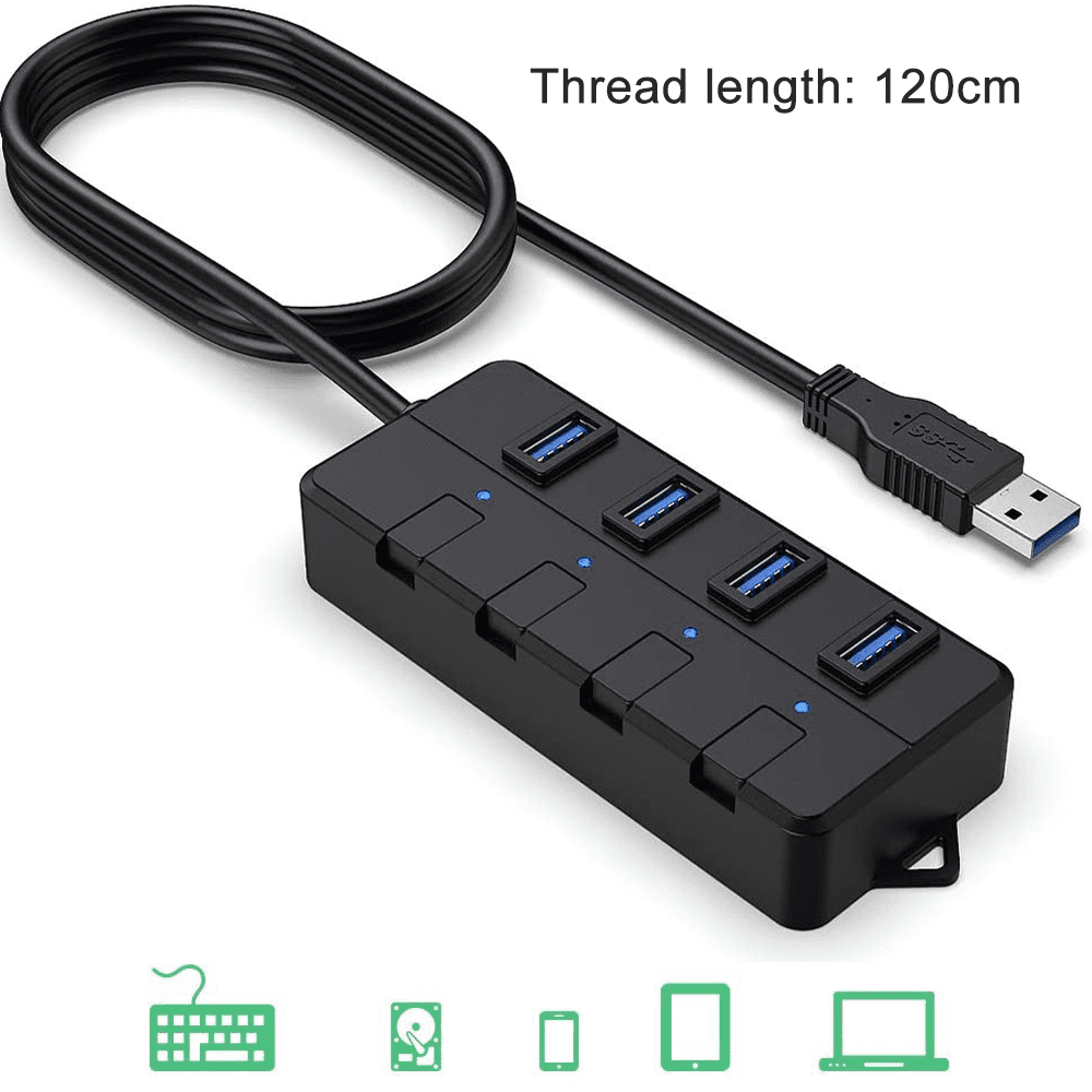 Usb 3.0 Hub Splitter 4 Ports With Led Indicators