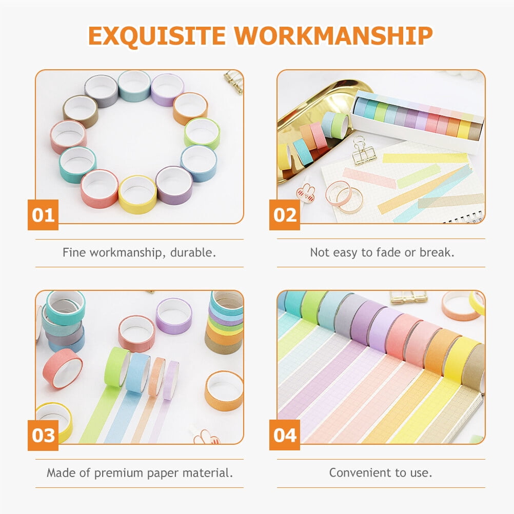 Set of 5 Multipurpose Hand Decor Tapes for Kids, Crafting, School, and Home Use