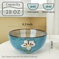 thumbnail image 3 of Large Ceramic Bowls Set of 4-Soup for Kitchen,28oz, Microwave Safe and Dishwasher Safe, For Soup, Cereal,Salad,ramen,rice,serving etcc (multi color) Multicolor, 3 of 4