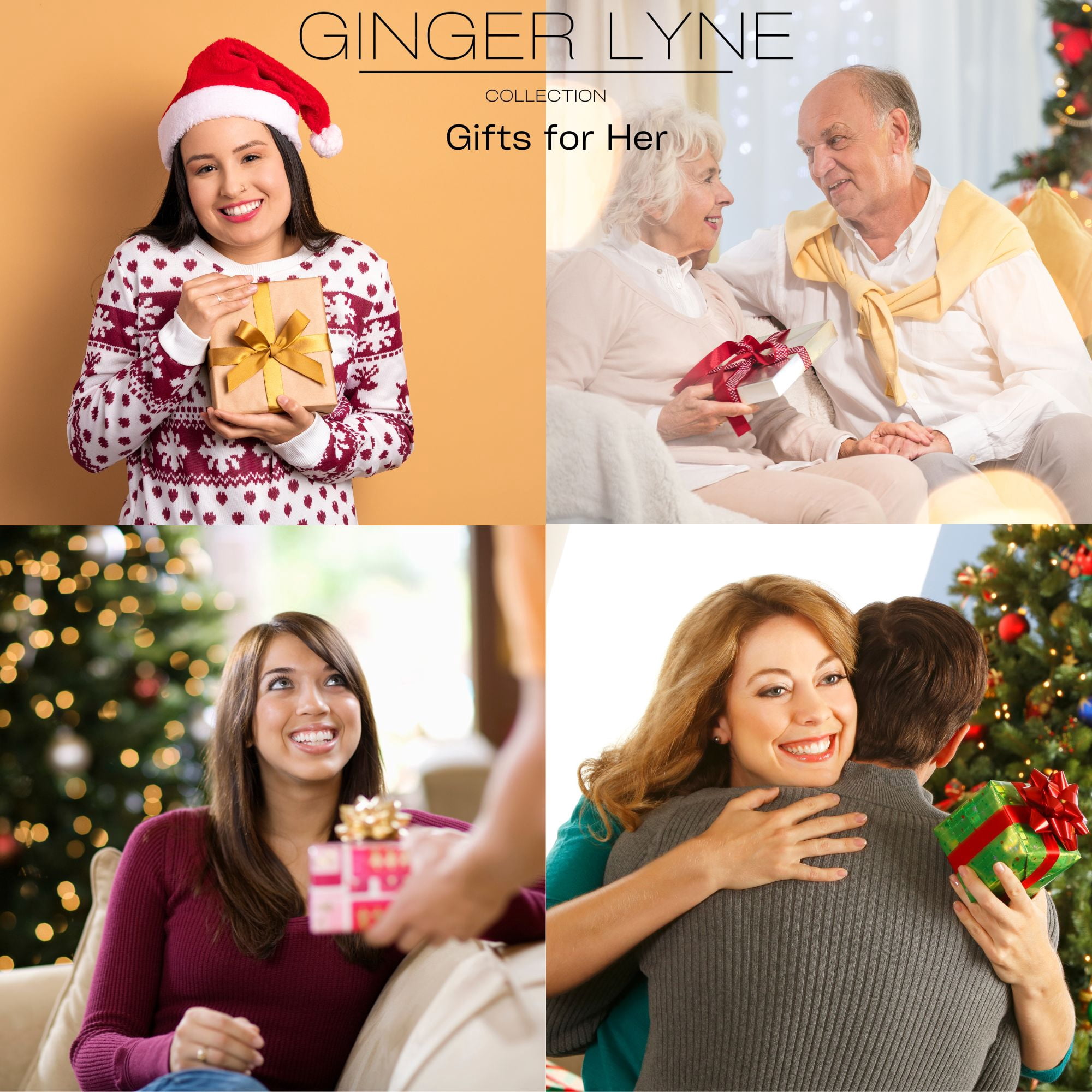 Christmas Reindeer Earrings Womens Flying Deer 14KT Gold Plated Stud CZ Ginger Lyne Collection