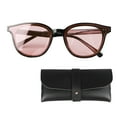 thumbnail image 1 of Gafas de sol para mujer Nikou elegantes ligeras con protección UV montura negra lentes rosas 5822 C2, 1 of 15