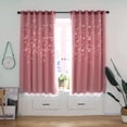 thumbnail image 2 of Double Layer Darkening Blackout Window Curtain for Bedroom(Pink), 2 of 8