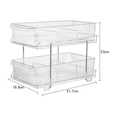 thumbnail image 4 of Under Sink Organizer, 2 Tier Sliding Pantry Organizers and Storage for Kitchen, Bathroom, Dorm, Transparent, Acrylic, 4 of 6