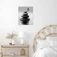 thumbnail image 4 of Zen Stone Canvas Wall Art Black and Gray Zen Stone Butterfly Water Ripple Prints Posters Living Room Decor Meditation Yoga Modern Minimalist for Bathroom Bedroom Office Wall Art Decor,12x12 Inches, 4 of 5