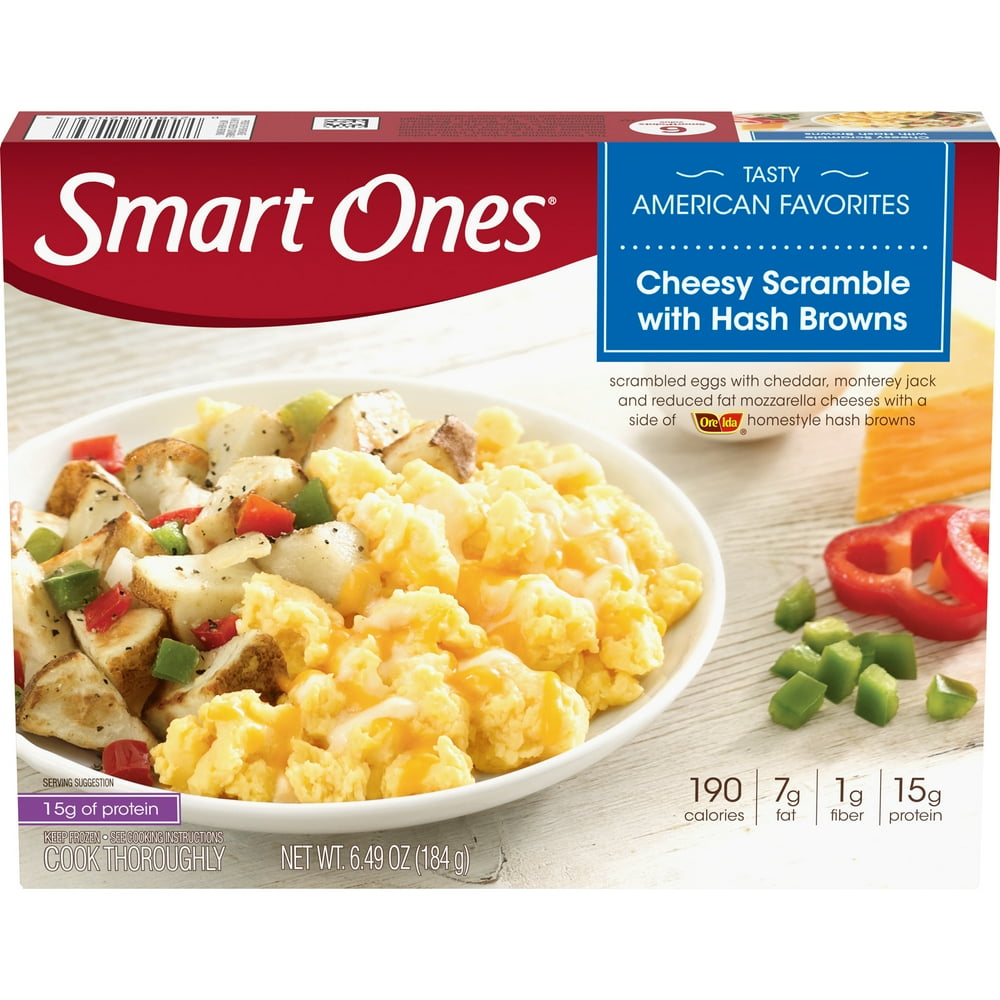 Smart Ones Cheesy Scramble with Hash Browns, Eggs & Cheddar, Monterey Jack & Mozzarella Cheeses